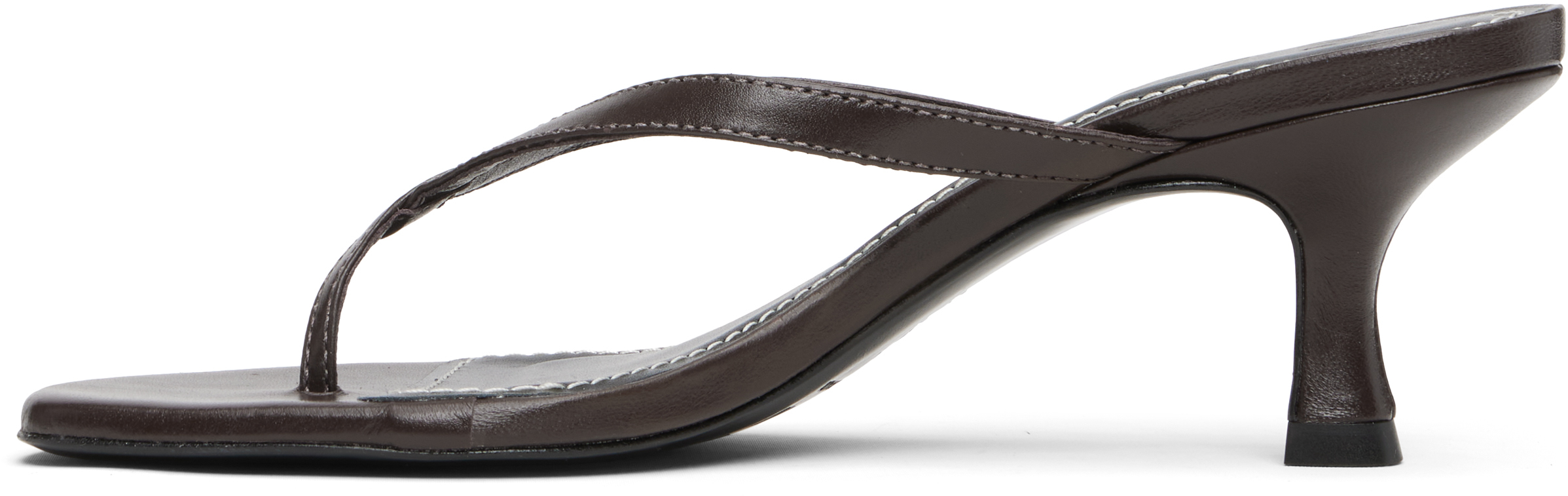 Brown Freja Kitten Heeled Sandals