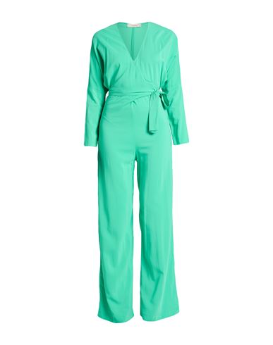 Woman Jumpsuit Light green Size 8 Viscose, Elastane