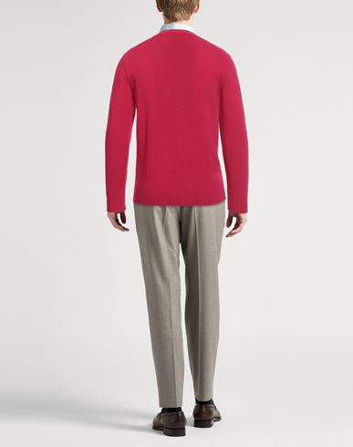 Man Sweater Fuchsia Size 38 Merino Wool, Cashmere