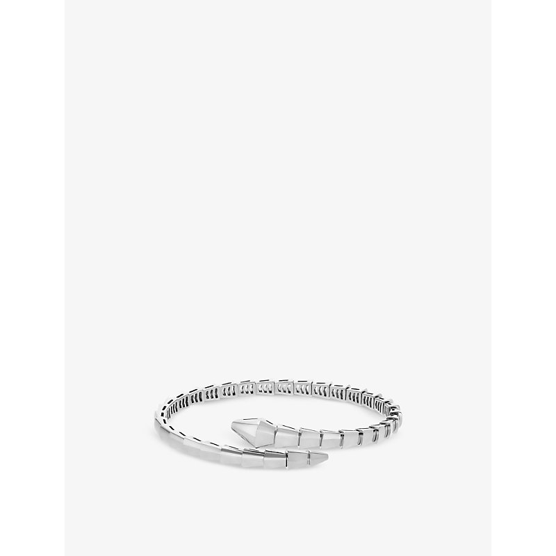 Serpenti Viper 18ct White-Gold Bangle Bracelet