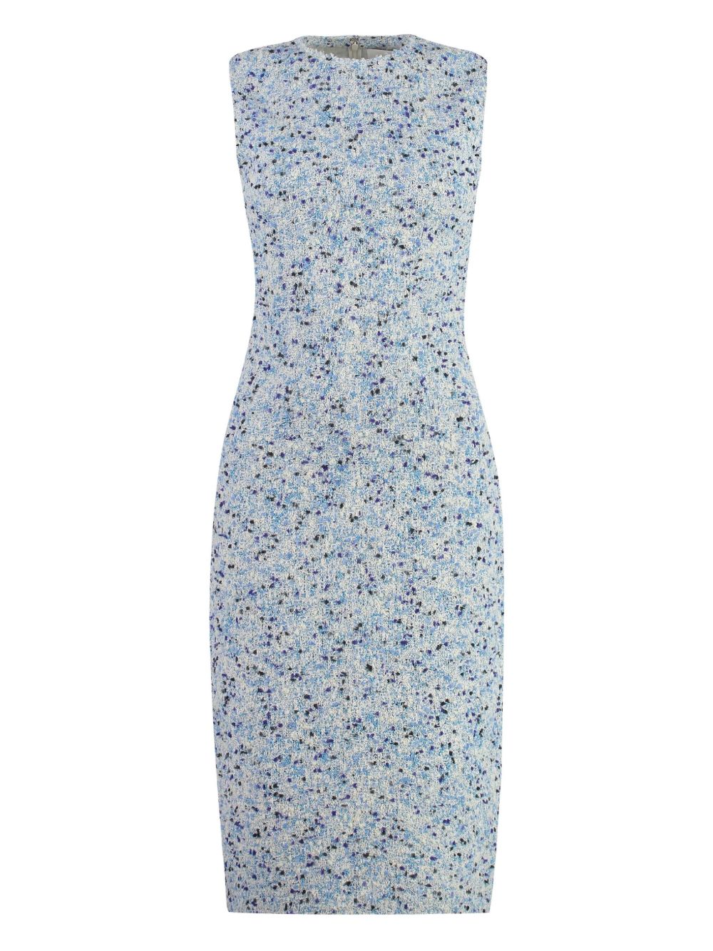St. John sleeveless speckled midi dress - Blue