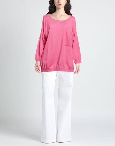 Snobby Sheep Woman Sweater Fuchsia Size 10 Silk, Cashmere