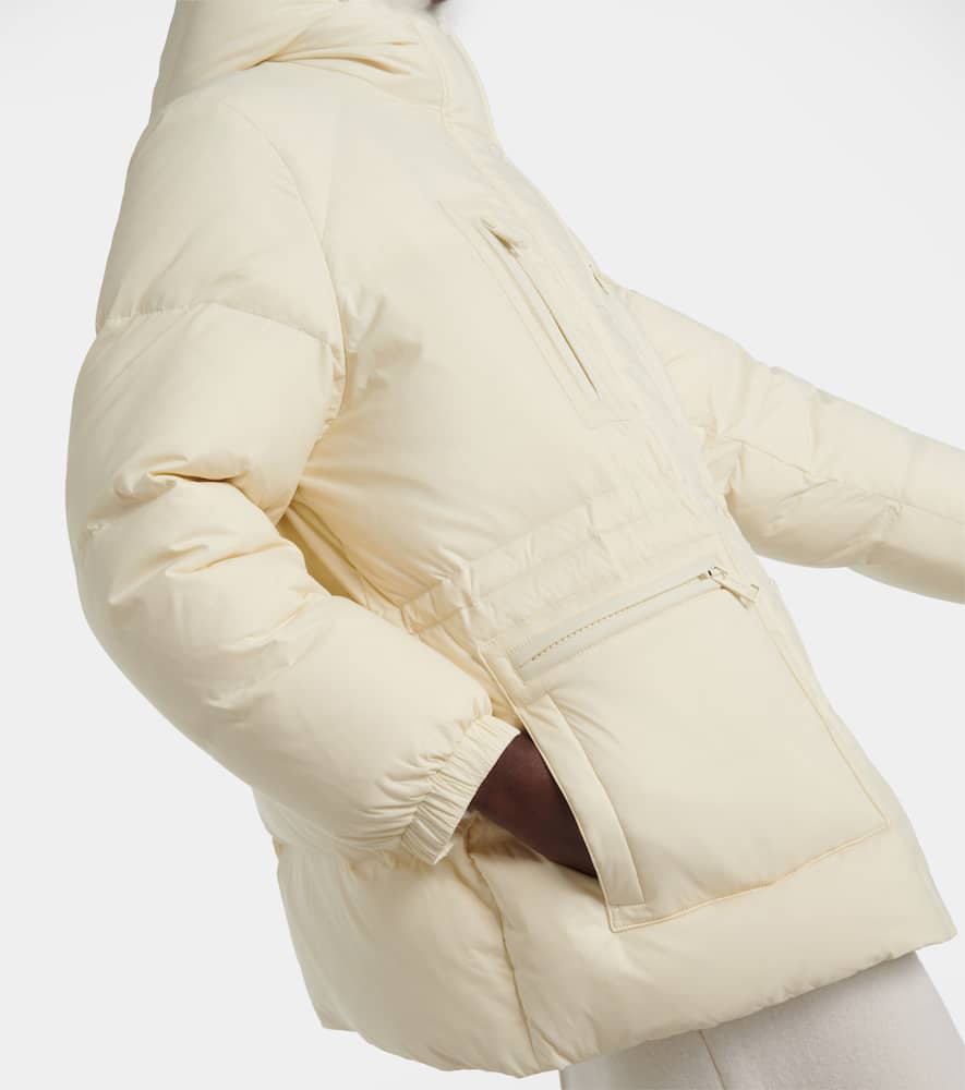 Shearling-trimmed down jacket