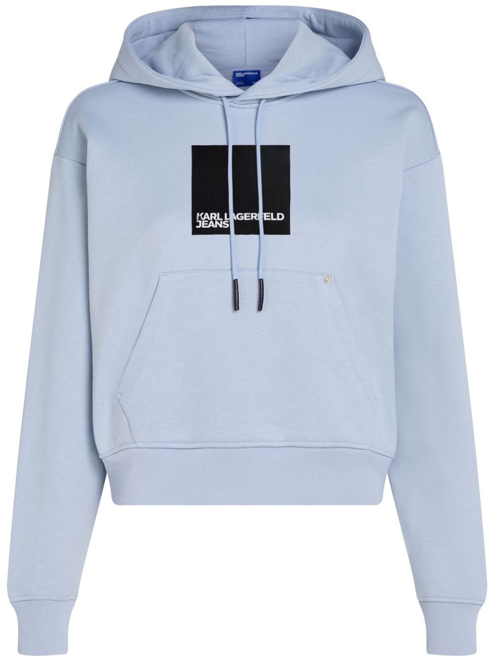Box logo patch hoodie - Blue