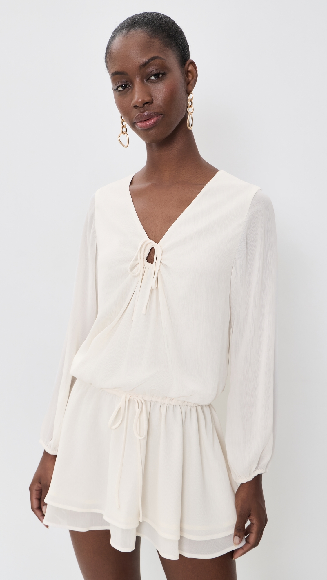 Nila Long Sleeve Dress Ivory