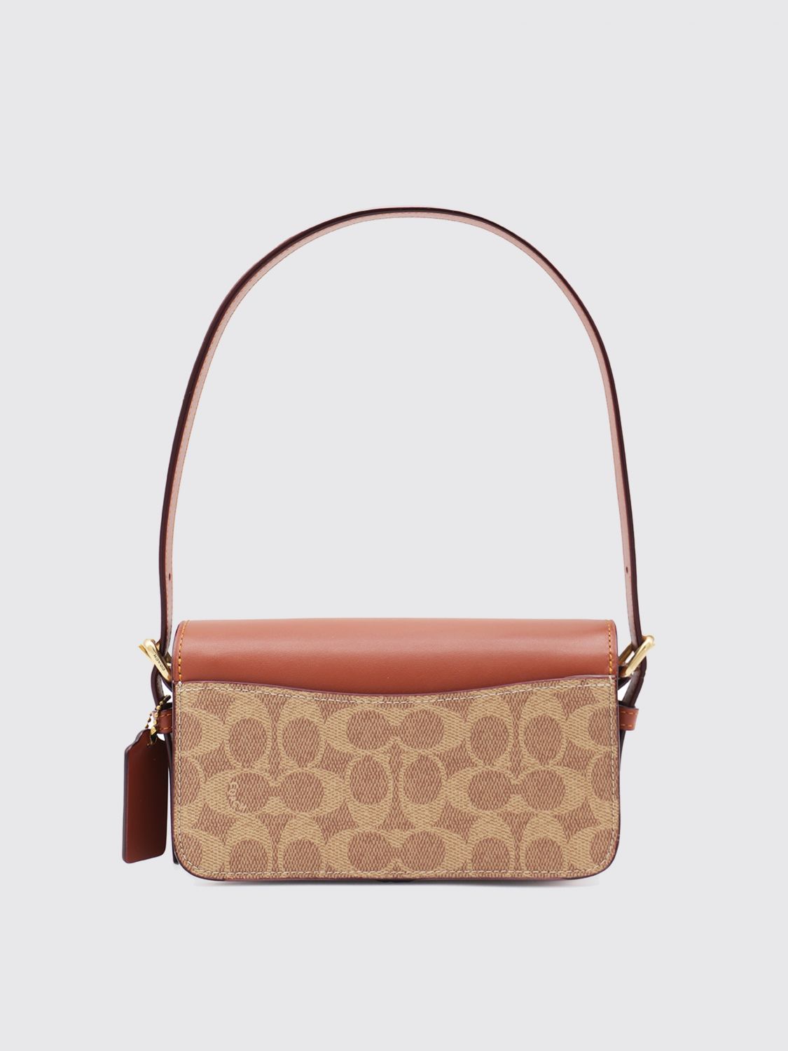Coach logo-plaque shoulder bag - Brown