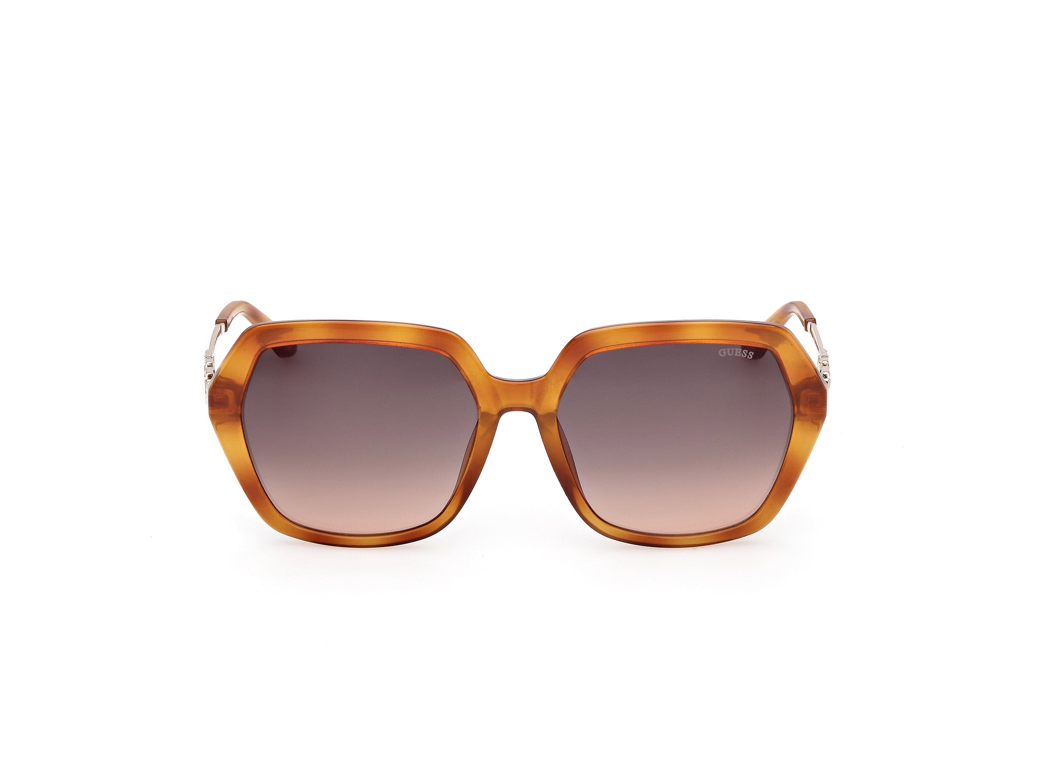Guess Mujer Guess GU00267 53F Gafas de sol Inyectado la Habana Marrón Geométrico Norma