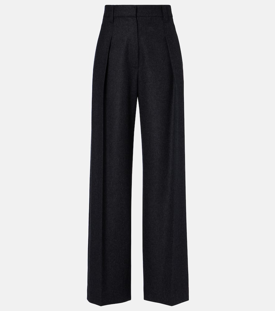 Virgin wool straight pants