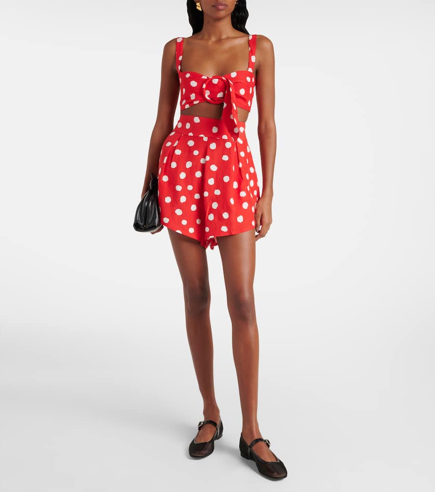 Polka-dot crop top