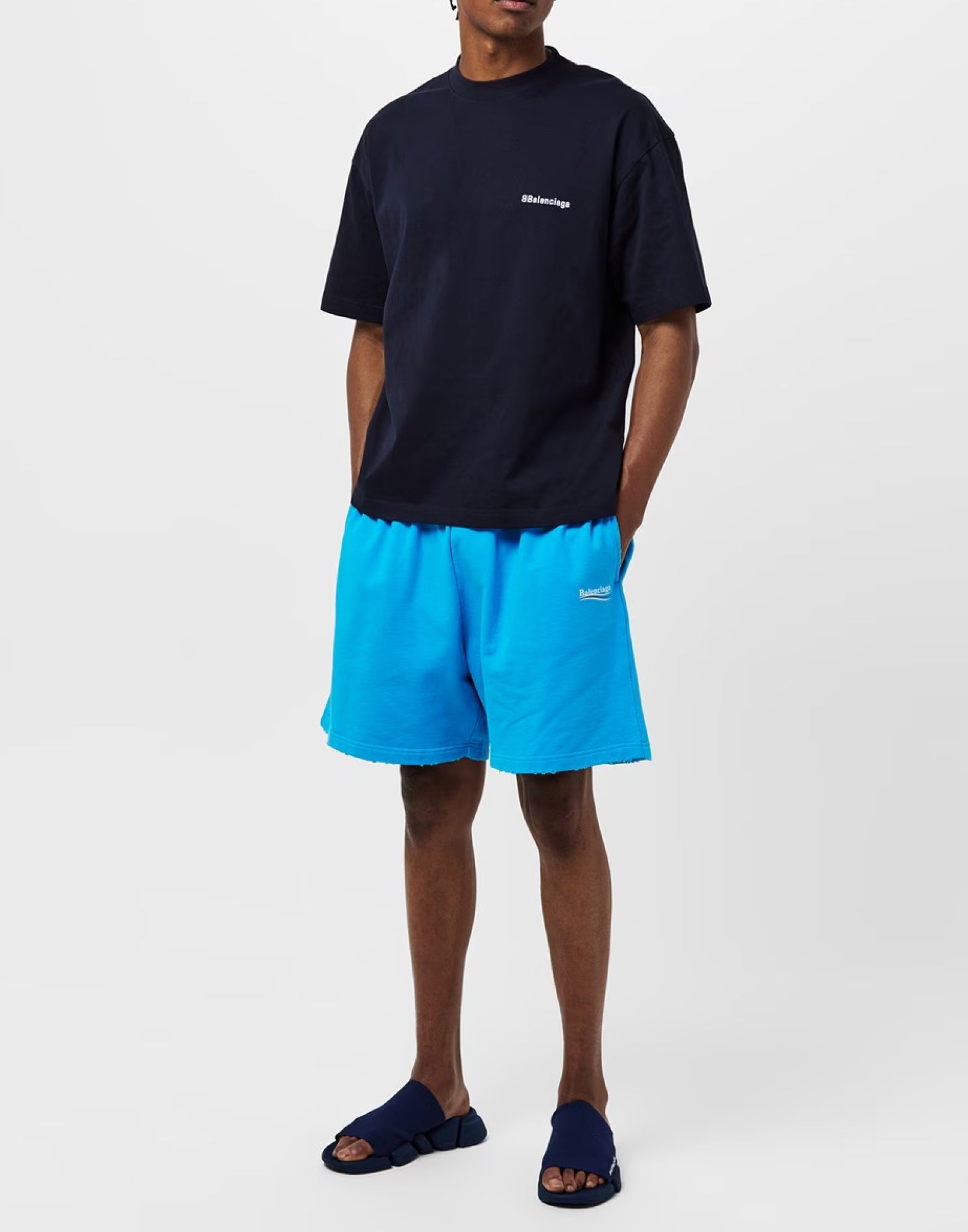 Political Campaign Logo Shorts — Blue