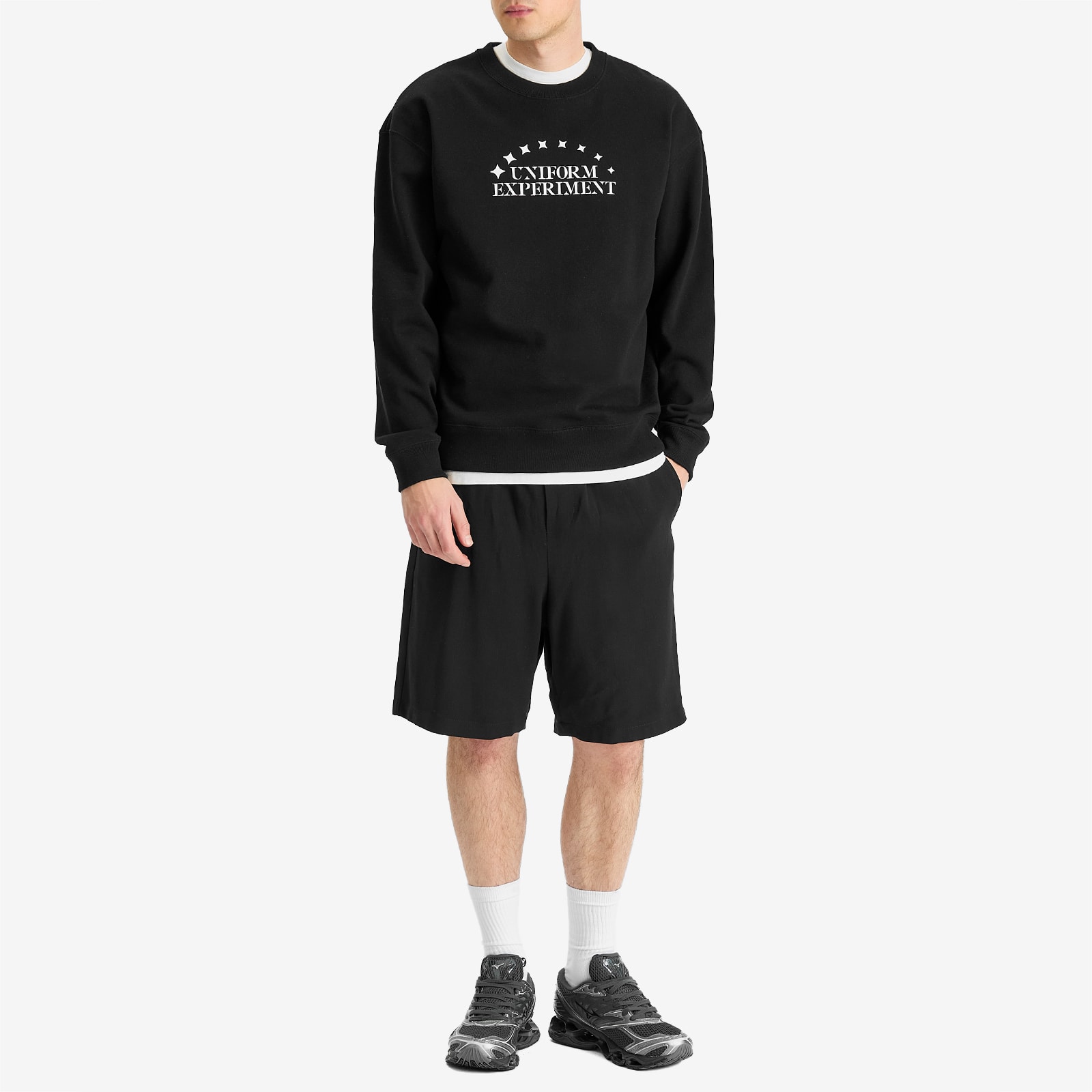 Uniform Experiment Men's Stencil Logo Sweatshirt in Black