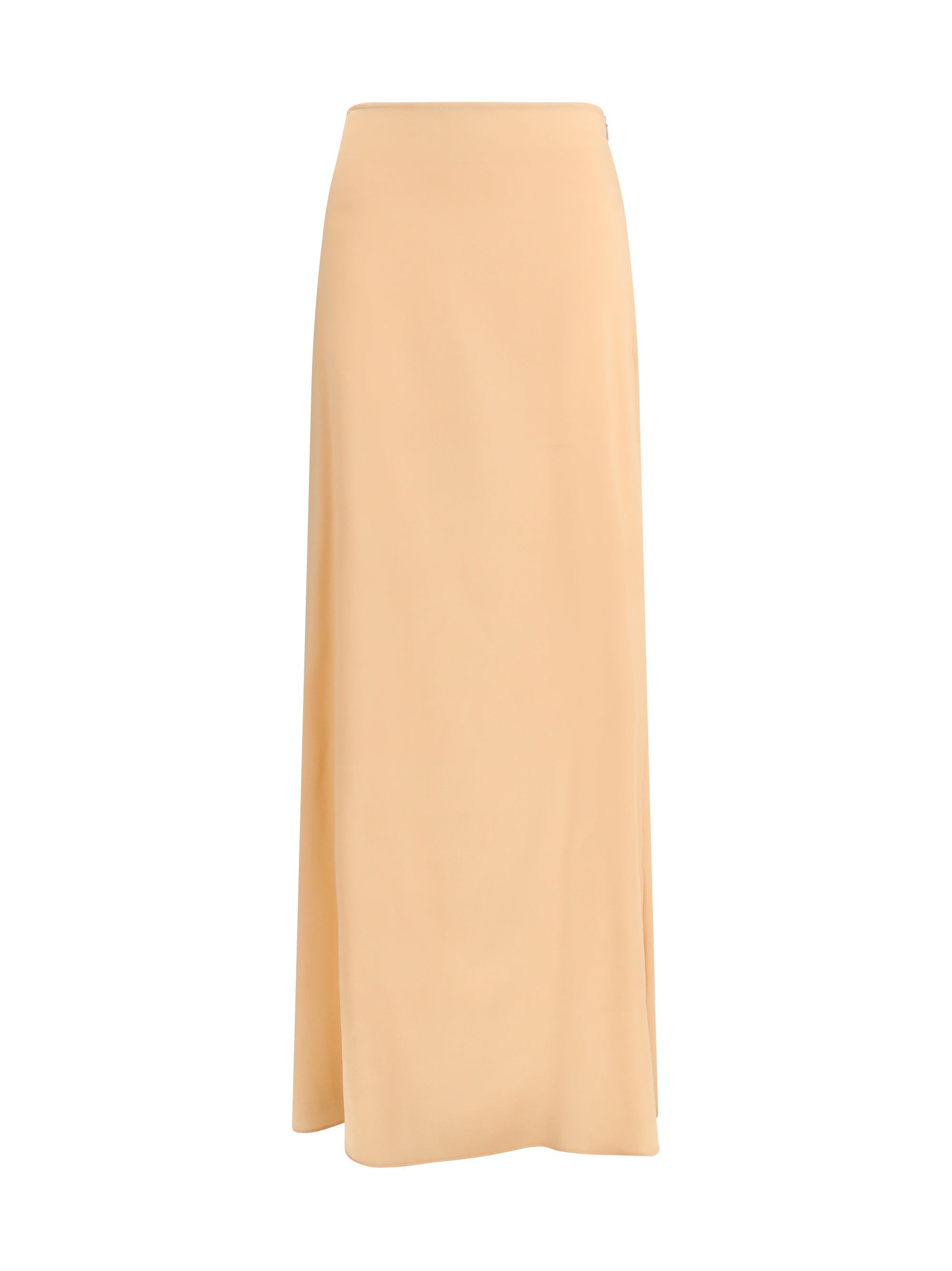 Fluid Silk Skirt — Orange