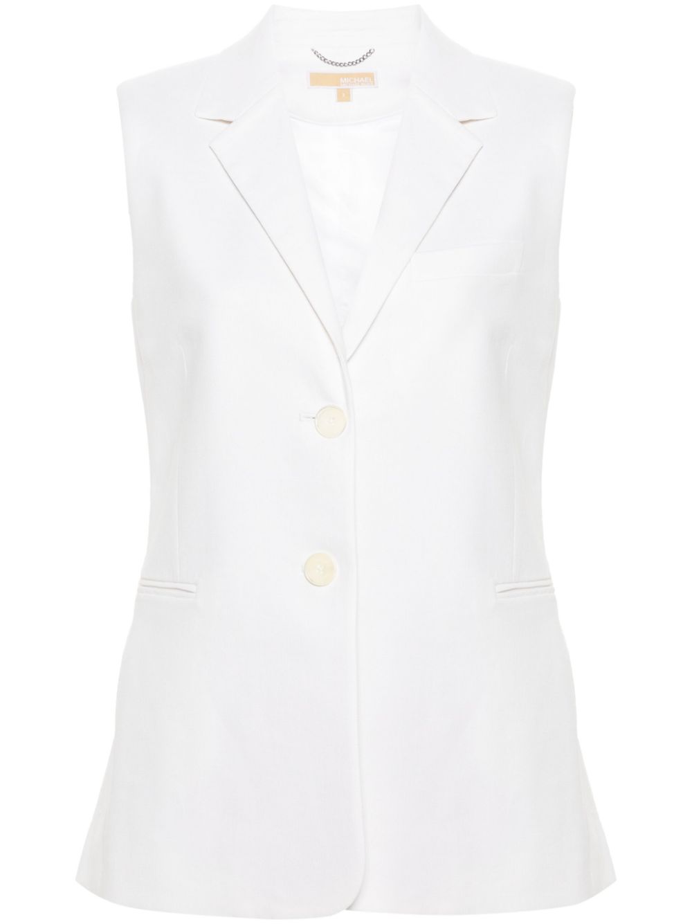 Sleeveless blazer dress - White