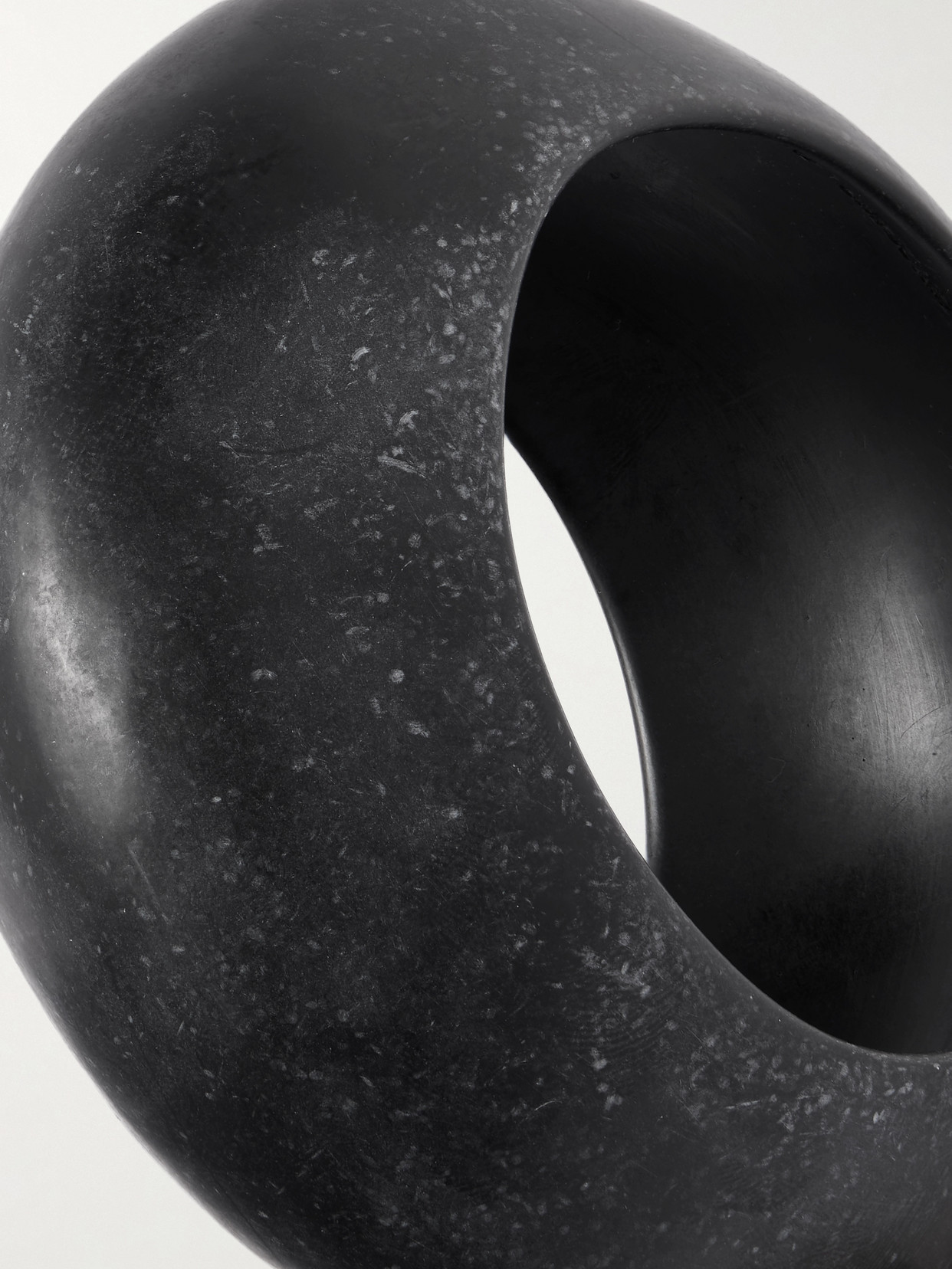 Boulder Resin Bangle - Black