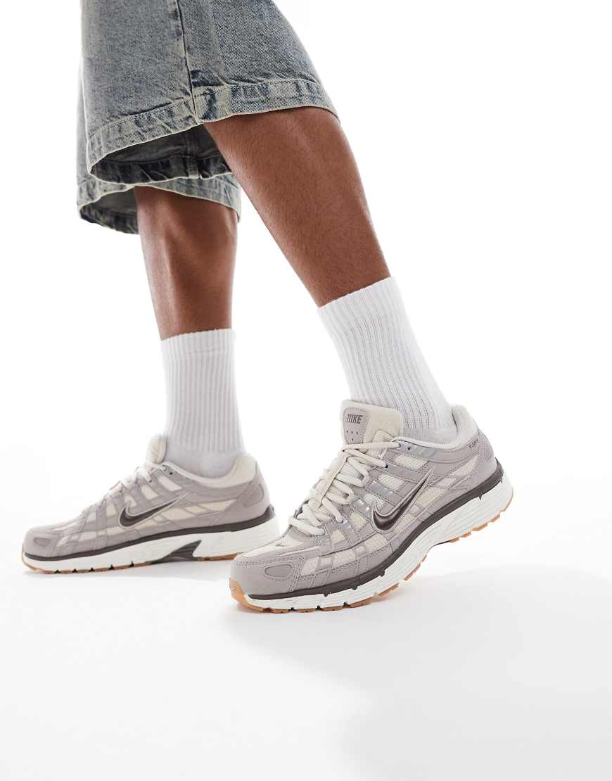 P-6000 sneakers in gray & stone