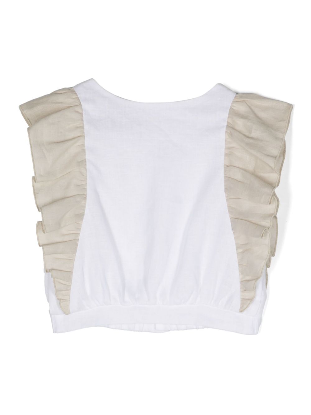 Slub-texture linen top - Neutrals