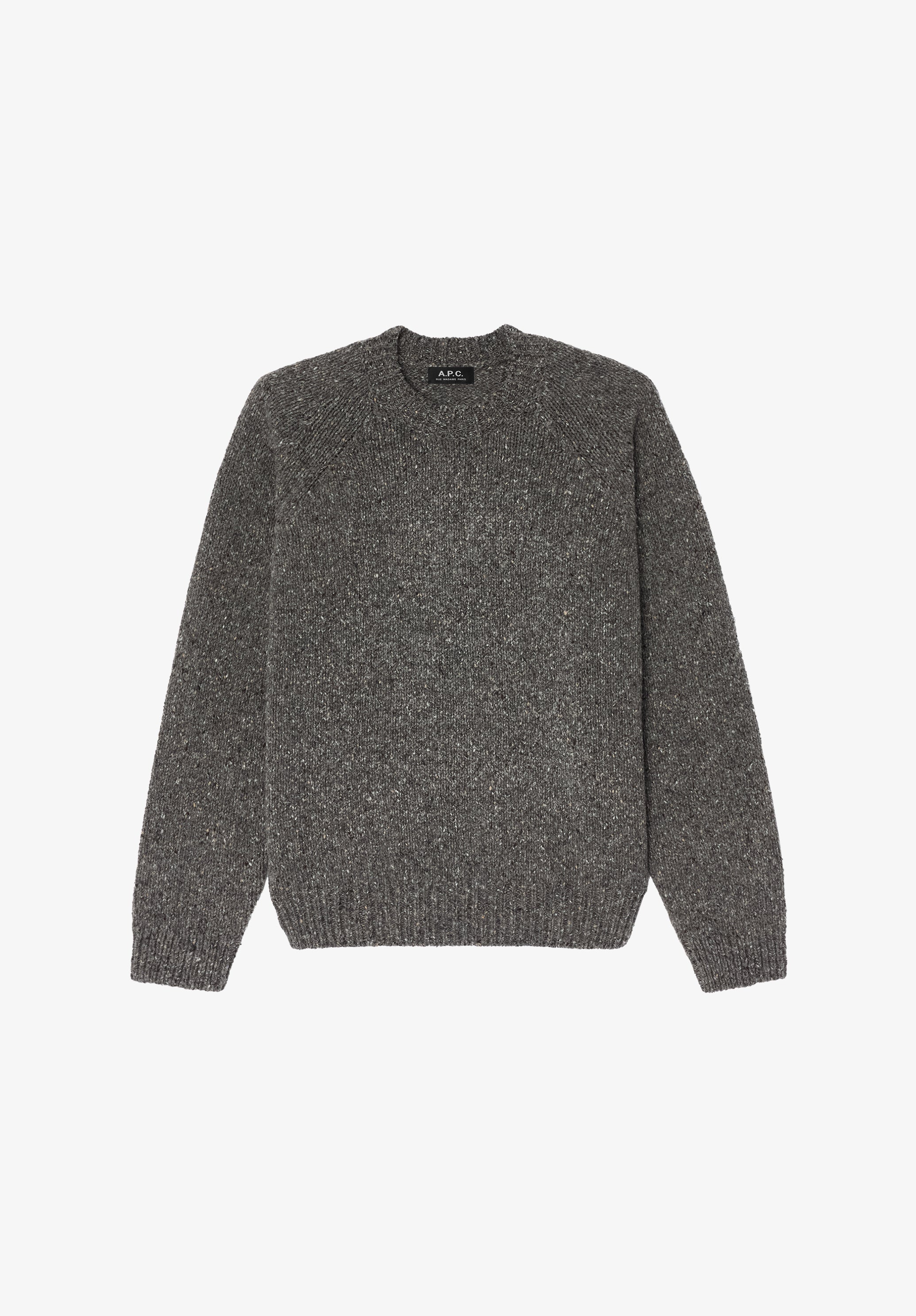 A. P.C. Speckled wool sweater M PLA - Charcoal gray
