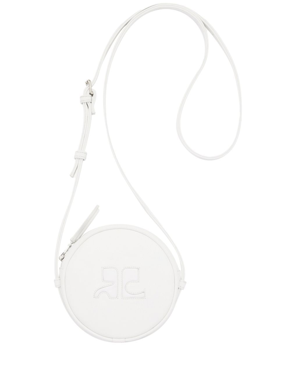 Circle logo-patch shoulder bag - Yellow
