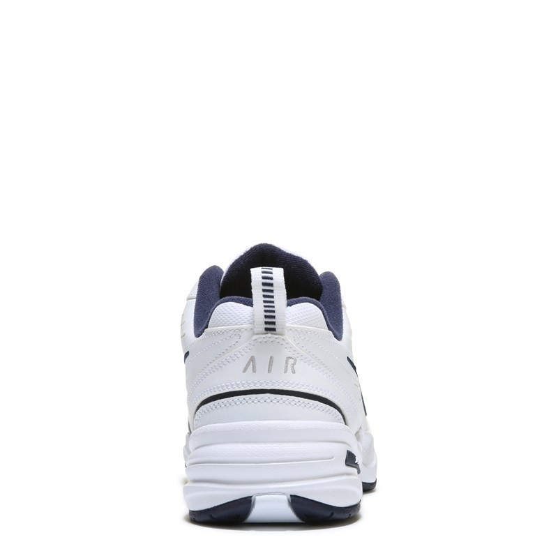 Men's Air Monarch Iv Walking Shoes (White/Silver/Navy)