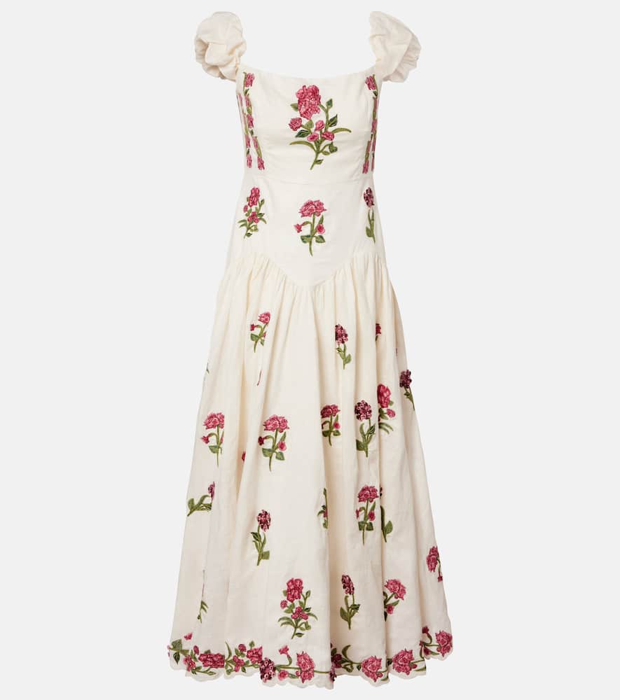 Siembra embroidered linen maxi dress