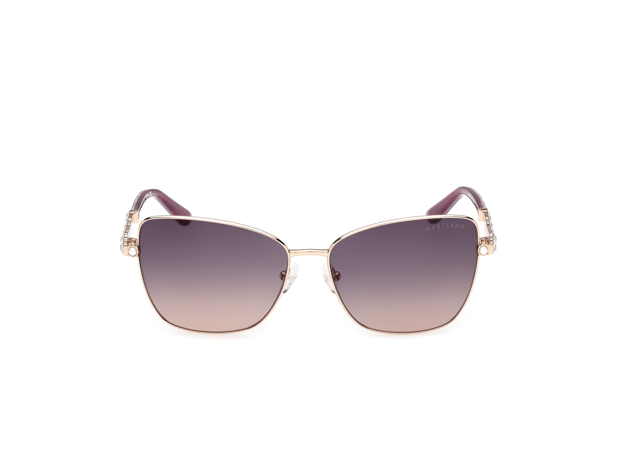 Guess by Marciano Woman Guess by Marciano GM00037 32Z Sunglasses Metal Gold Violet Butterfly Norma