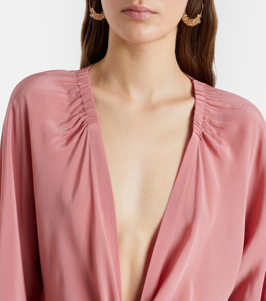 Solid Front gathered crop top
