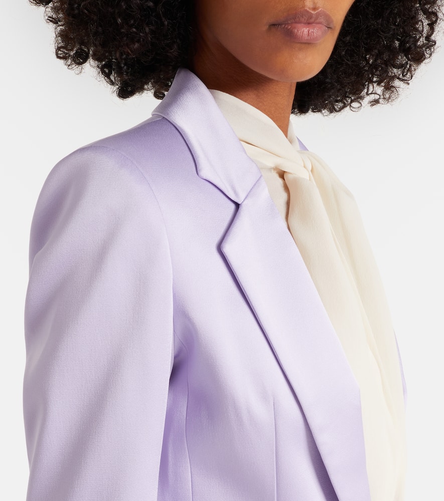 Crêpe satin blazer