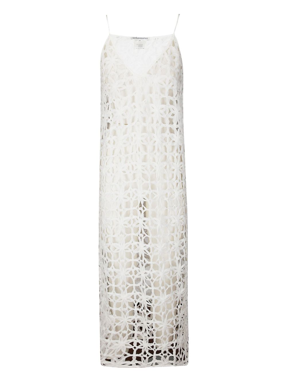 Stefano Mortari crochet midi dress - White