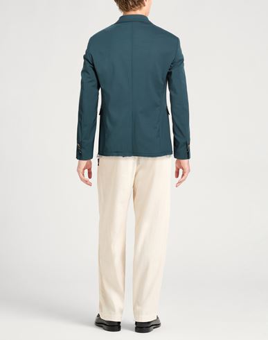 Man Blazer Green Size 42 Virgin Wool, Elastane