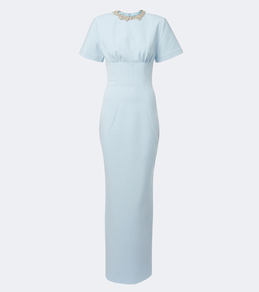 Dovetta embellished crêpe corset gown