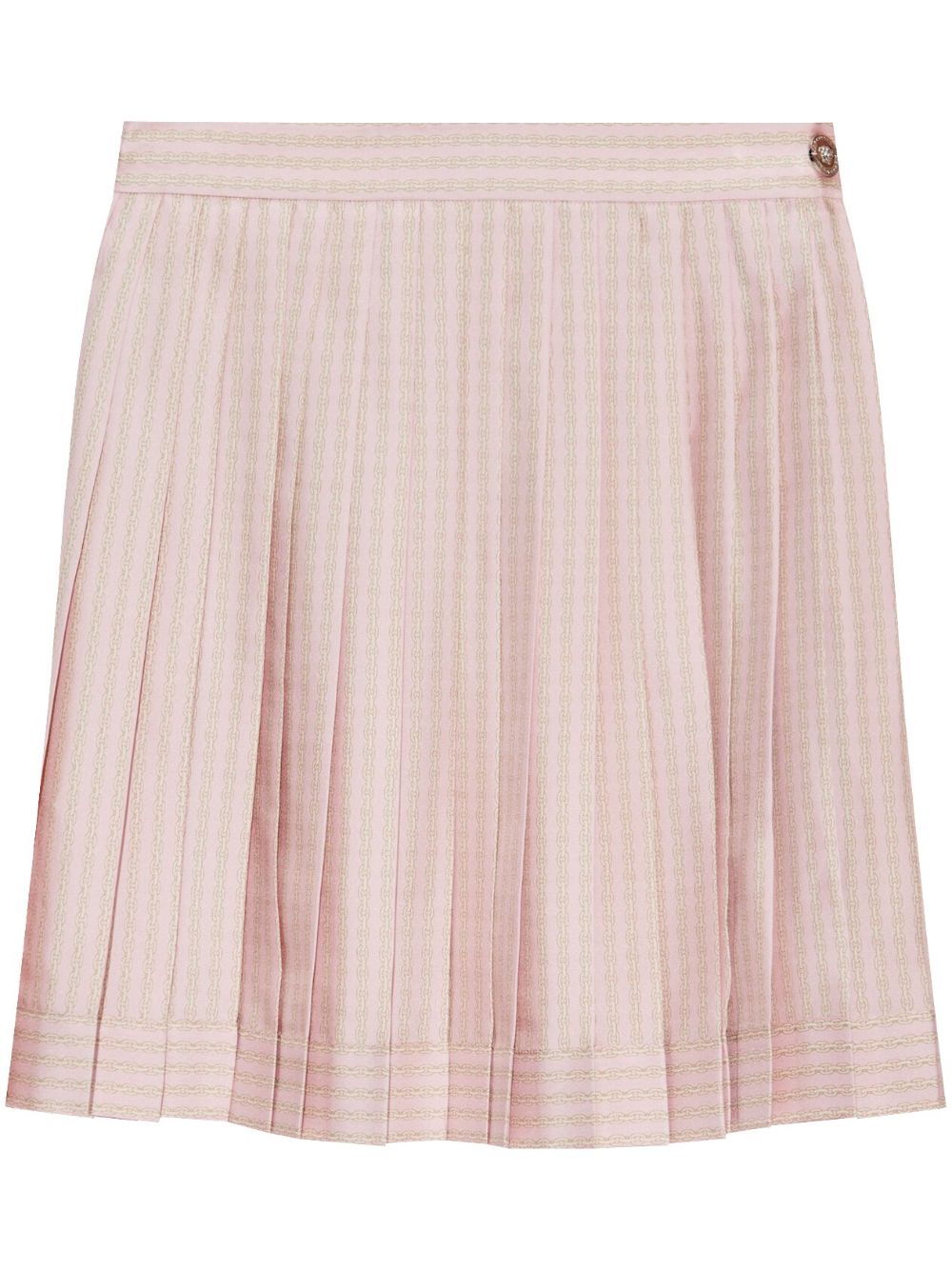 Chain-print pleated skirt - Pink