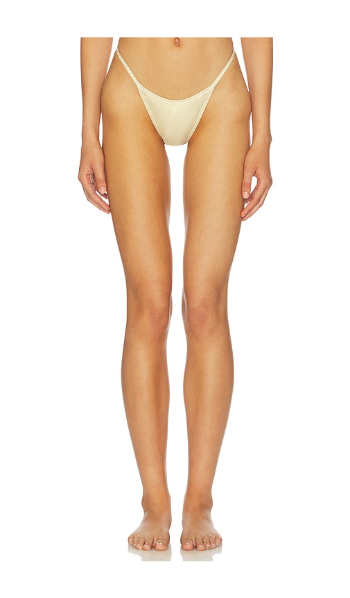FAE Jones Bikini Bottom in Metallic Gold. - S also in XS