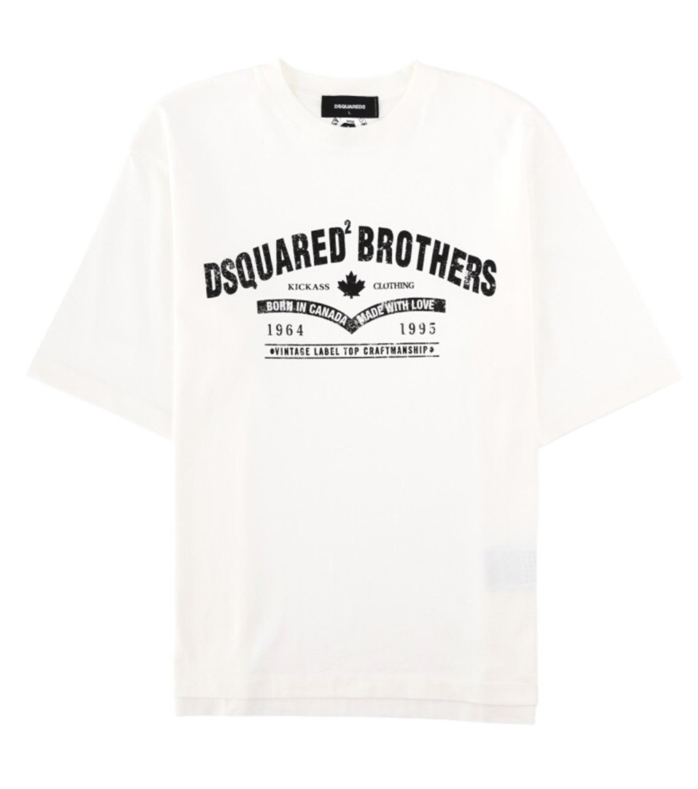 Dsquared2 - crew neck graphic print short sleeve shirt