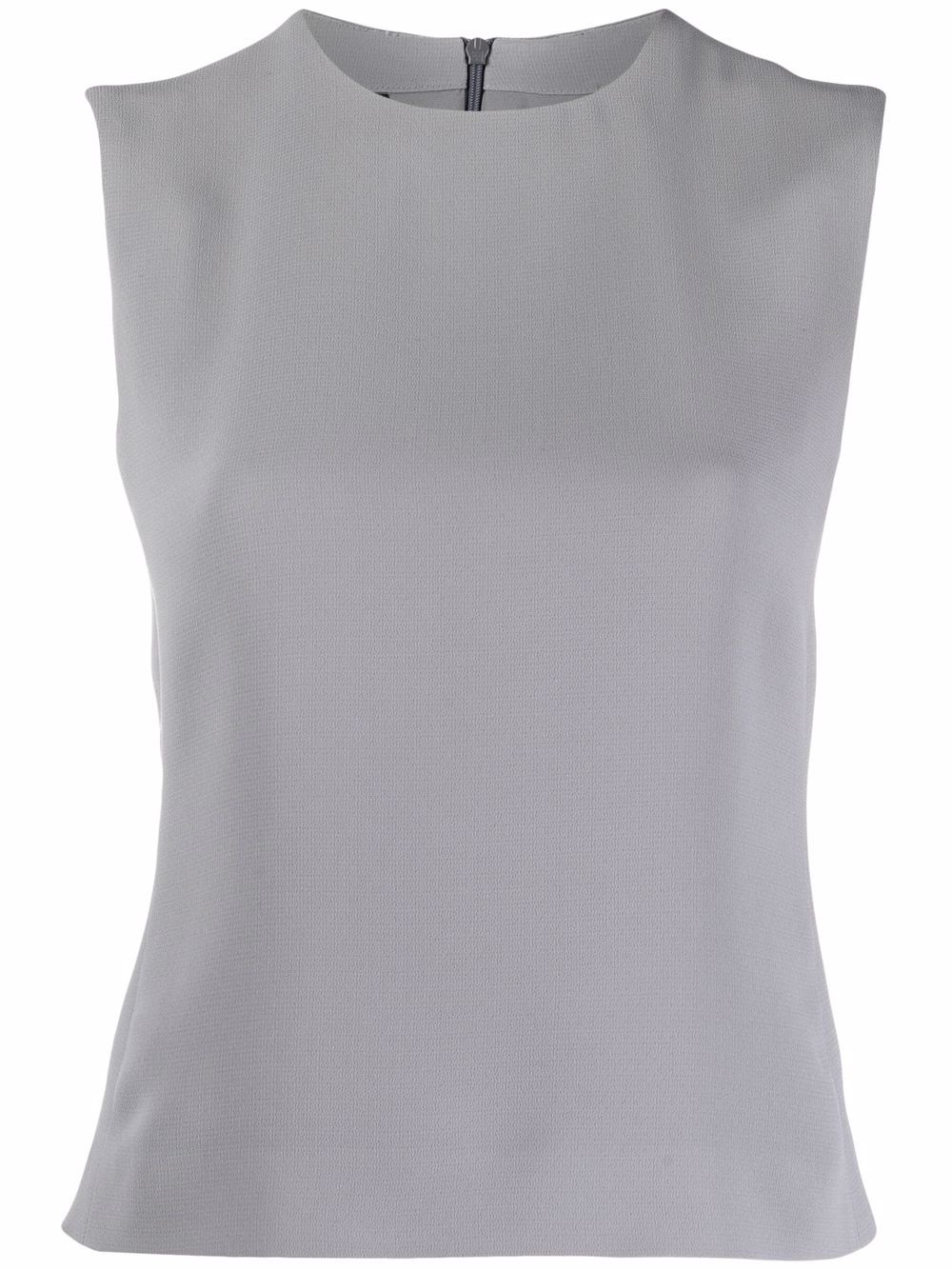 1990s round-neck sleeveless top - Grey