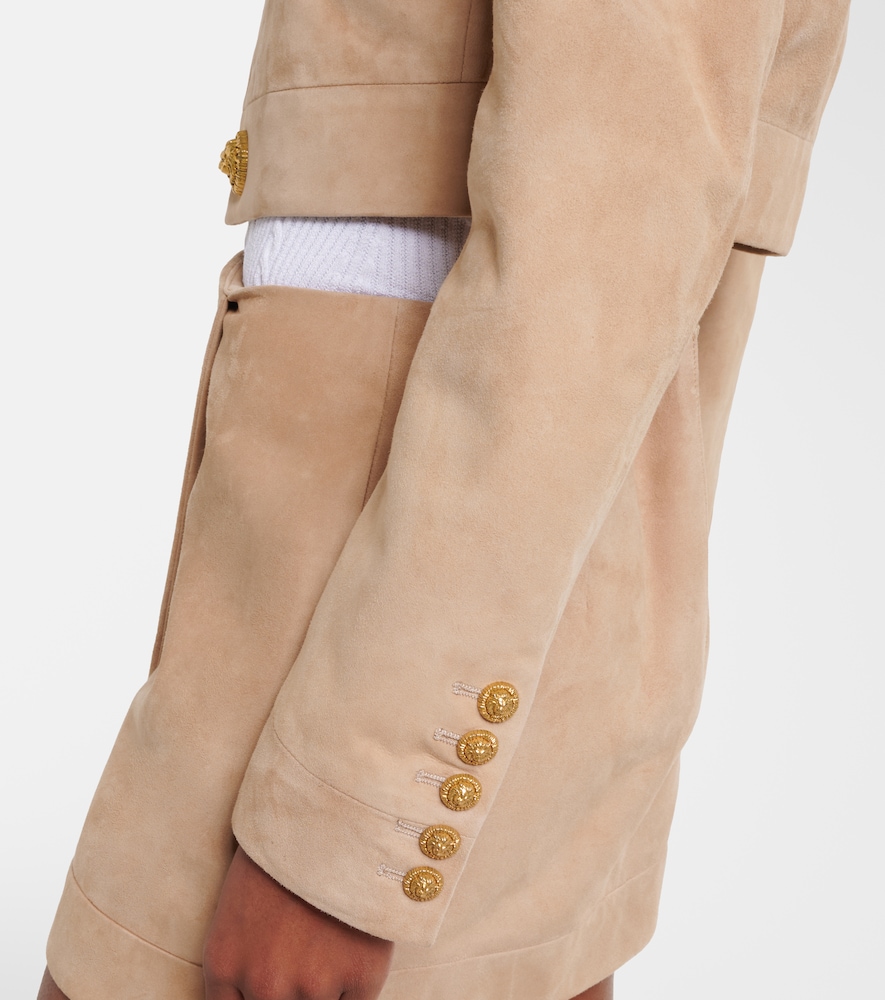Suede cropped jacket