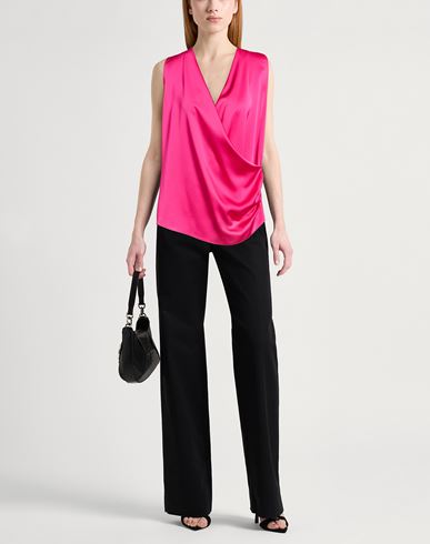 Woman Top Fuchsia Size L Polyester