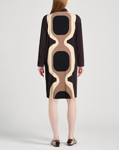 Woman Mini dress Dark brown Size 6 Polyamide, Elastane