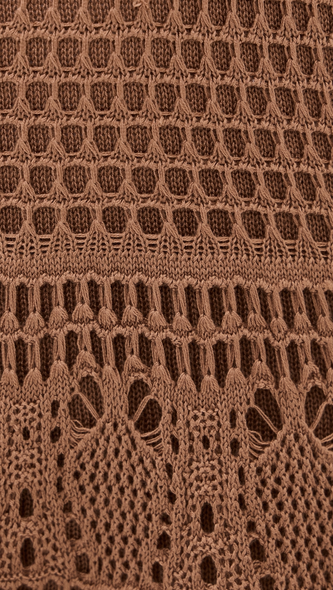 Vintage Tricot Maxi Dress Brown Castanha