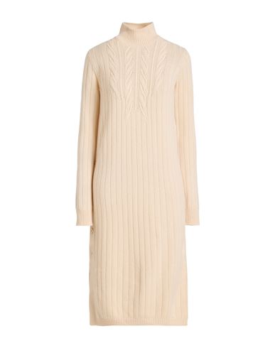 Woman Midi dress Cream Size L Cashmere, Metal