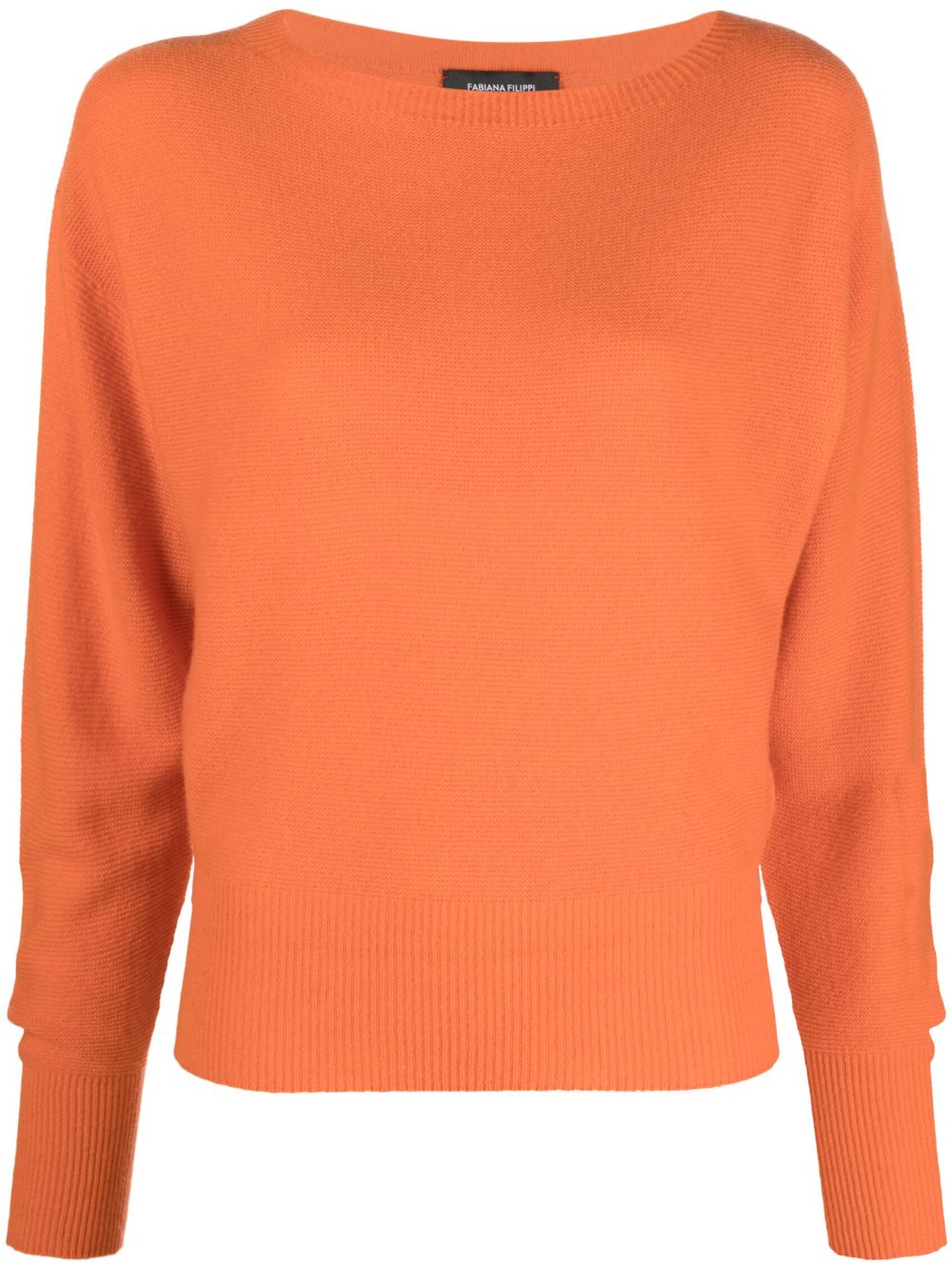 Long-sleeve cashmere jumper - Orange