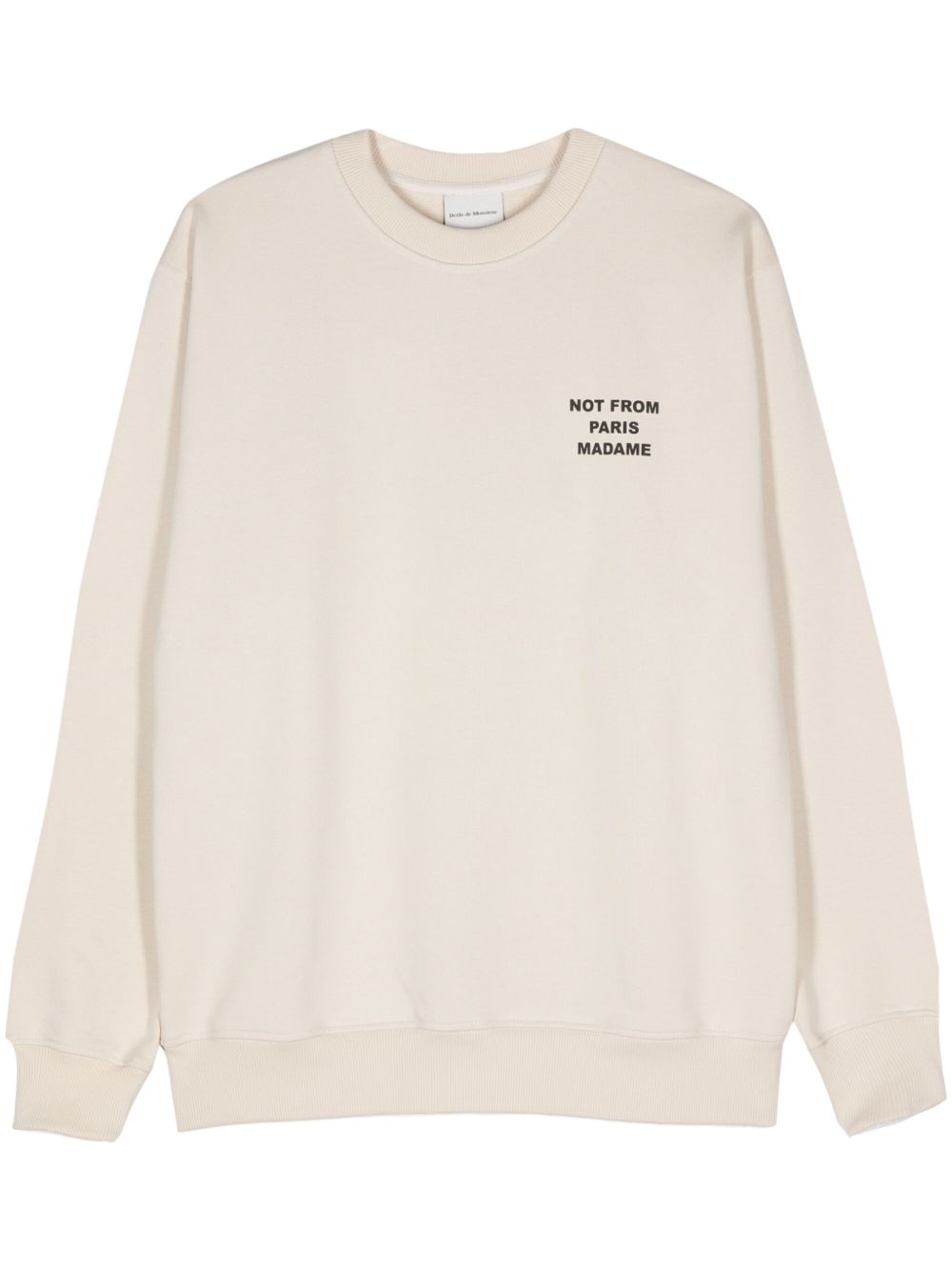 Ribbed Cuff Sweater with Crew Neck for Men - Size Standard