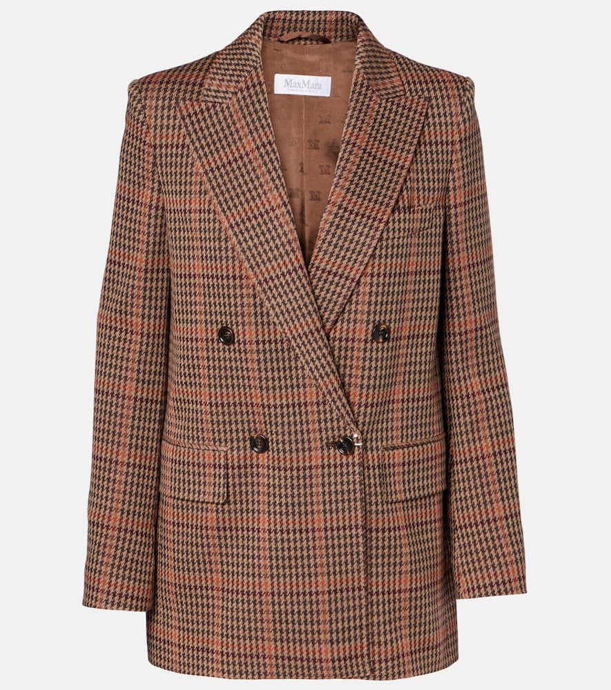 Guelfo checked wool and cotton blazer