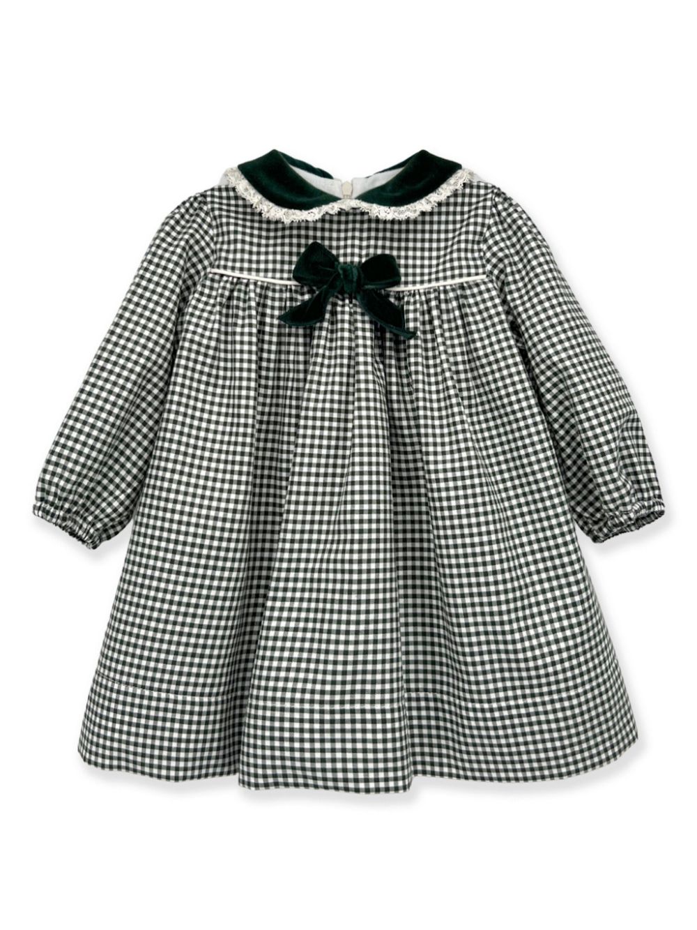 Gingham-check dress - Green