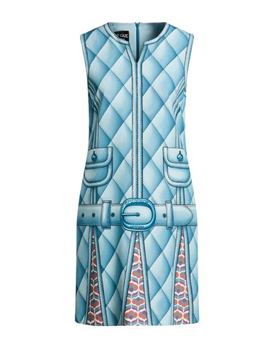 Woman Mini dress Slate blue Size 4 Polyester, Elastane