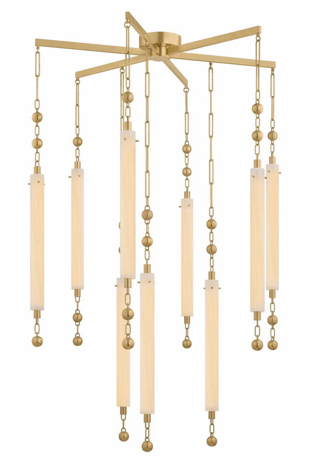 Vintage Brass LED Chandelier from the Parigi Collection
