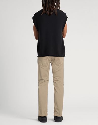 Man Pants Light brown Size 32 Cotton, Elastane