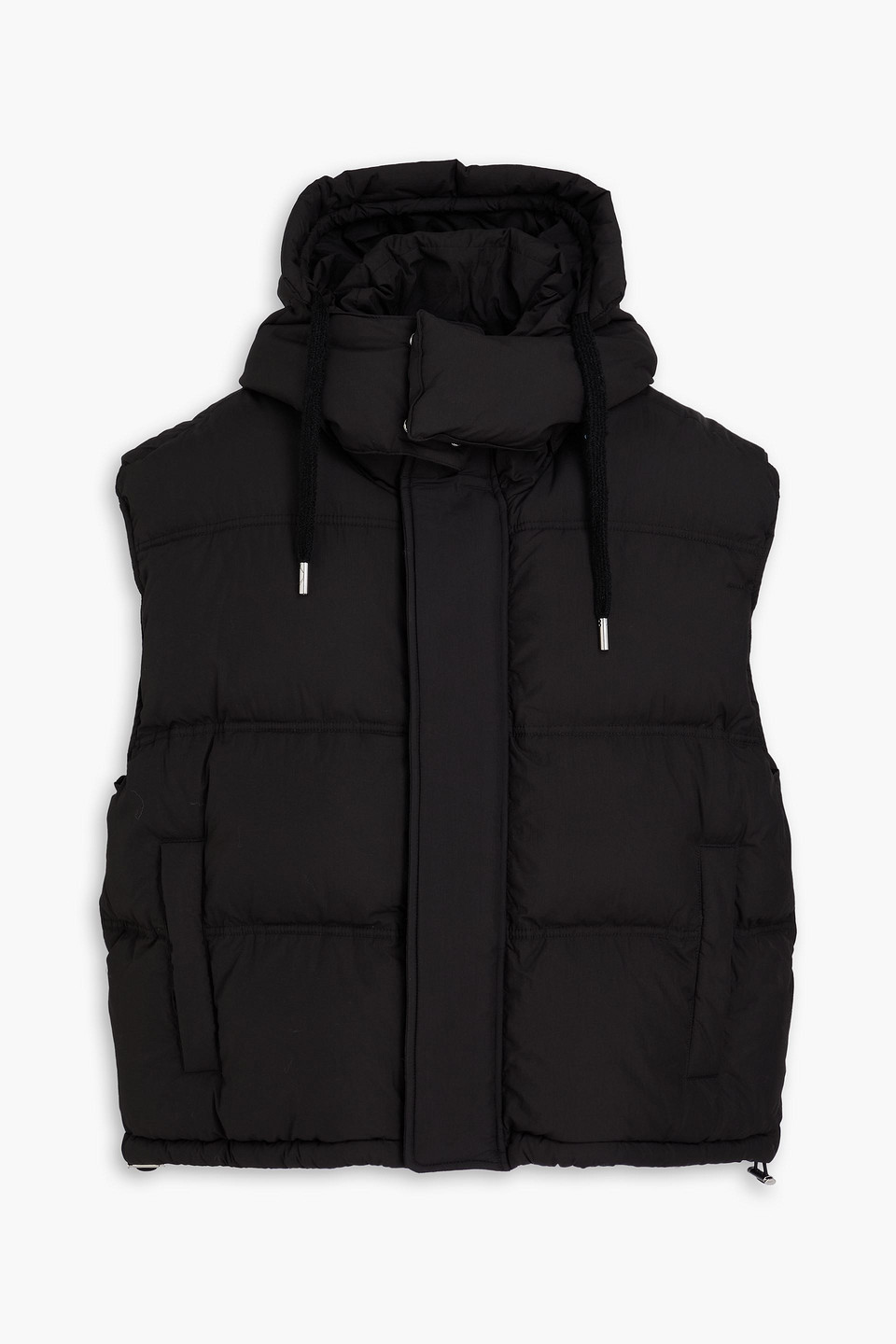 Oversized quilted shell down vest - Black - L