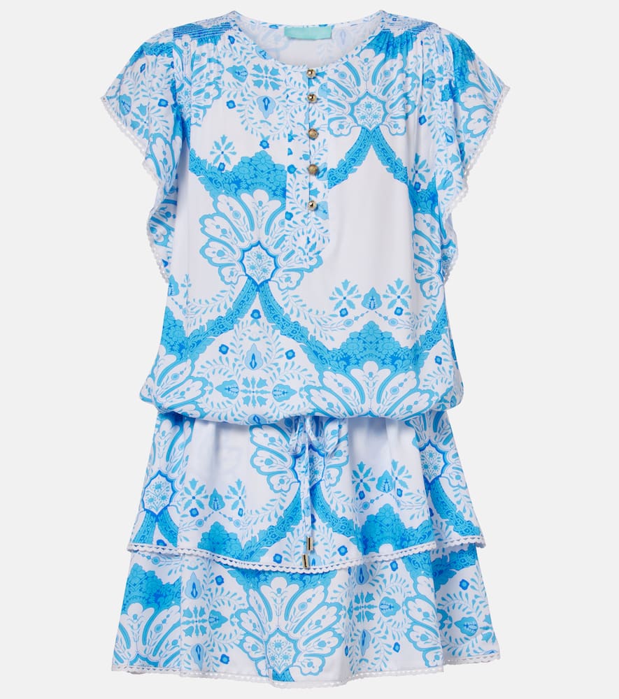Lenni printed tiered minidress
