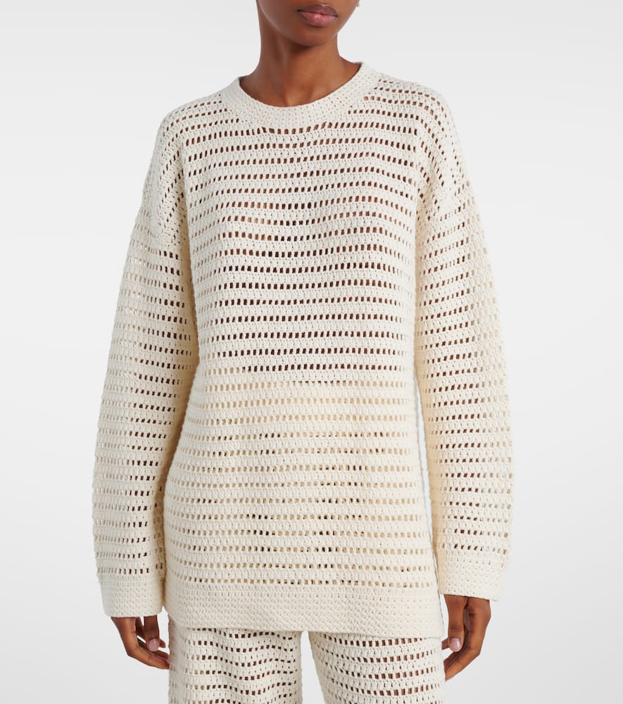 Lucy crochet cotton sweater
