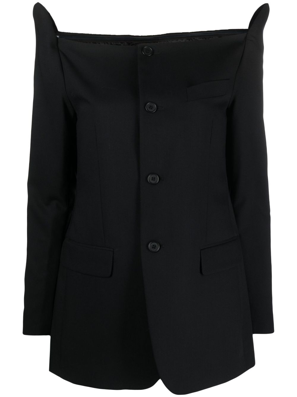 Blazer wool minidress - Black